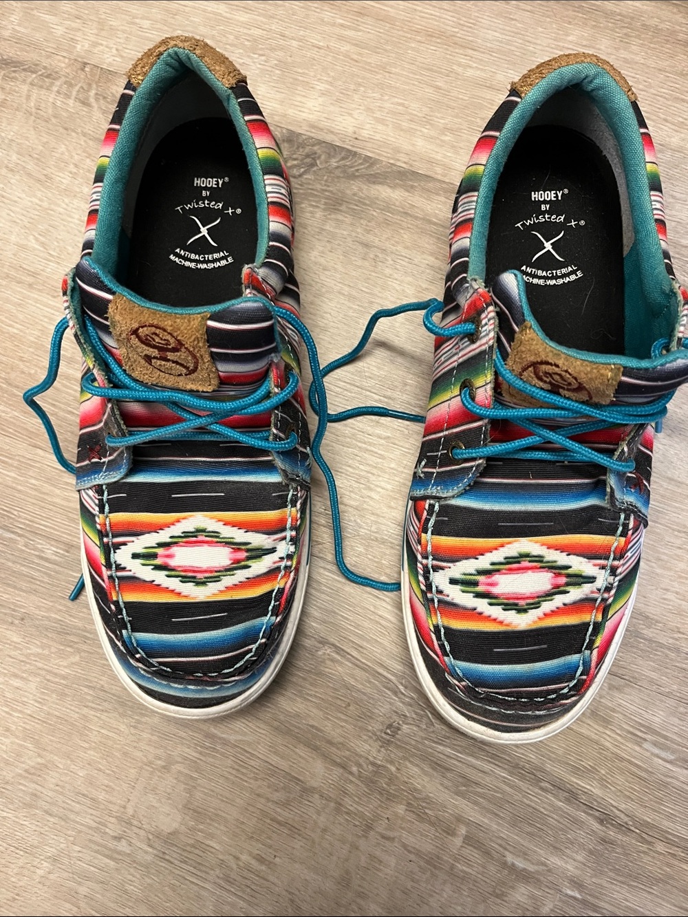 Hooey Women’s Aztec-Pattern Sneakers in Black, Teal, Red, Pink, Yellow